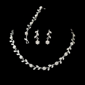 Gorgeous Crystal Floral Vine Bridal Jewelry Set NEB 394 Gorgeous Crystal Floral Vine Bridal Jewelry Set NEB 394