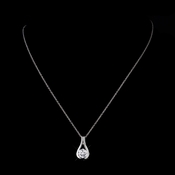 Silver Clear CZ Crystal Necklace 8789 Silver Clear CZ Crystal Necklace 8789