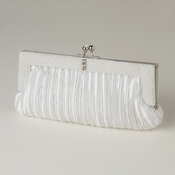 White Satin Beaded Rhinestone Bridal Evening Bag 304 White Satin Beaded Rhinestone Bridal Evening Bag 304