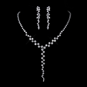 Antique Silver Clear CZ Multi Cut Stone Necklace 8649 & Earrings 8654 Bridal Jewelry Set Antique Silver Clear CZ Multi Cut Stone Necklace 8649 & Earrings 8654 Bridal Jewelry Set