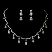Antique Silver Clear Pear Cut CZ ****Earrings Only**** Antique Silver Clear Pear Cut CZ ****Earrings Only****