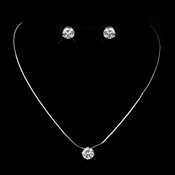 Silver Clear Oval CZ Crystal ***Earrings Only*** 2432 Silver Clear Oval CZ Crystal ***Earrings Only*** 2432