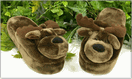 Brown Moose Slip On Animal Slippers with strap for Toddler Children Brown Moose Slip On Animal Slippers with strap for Toddler Children