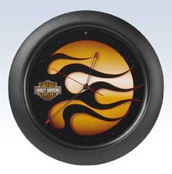Harley-Davidson Flames Clock with Sound Chip Harley-Davidson Flames Clock with Sound Chip