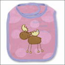 Stephen Joseph Moose (pink) Baby Bib *Retired* Stephen Joseph Moose (pink) Baby Bib *Retired*