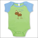Stephen Joseph Moose (green) Baby Romper *Retired* Stephen Joseph Moose (green) Baby Romper *Retired*