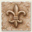 Fleur De Lis Tumbled Tile Trivet Fleur De Lis Tumbled Tile Trivet
