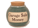 Ceramic Garage Sale Money Change Jar 