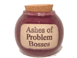 Ashes of Problem Bosses Ceramic Jar