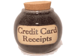 Credit Card Receipts Funny Money Jar