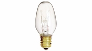 Satco S3791 7 Watt C7 Clear Night Light Bulbs with Candle Base - 2 per Card Satco S3791 7 Watt C7 Clear Night Light Bulbs with Candle Base - 2 per Card