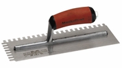 Marshalltown 718SD 11" x 4-1/2" Notched Trowel with DuraSoft Handle - 1/4" x 1/4" 'U' Notched (15733) Marshalltown 718SD 11" x 4-1/2" Notched Trowel with DuraSoft Handle - 1/4" x 1/4" 'U' Notched (15733)