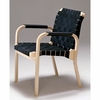 Artek Alvar Aalto - Armchair 45 - Quilted Black Leather Artek Alvar Aalto - Armchair 45 - Quilted Black Leather