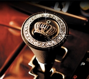 Garson Luxury Shift Knob Crown Edition Leather Swarovski Universal Garson Luxury Shift Knob Crown Edition Leather Swarovski Universal