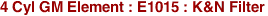 4 Cyl GM Element : E1015 : K&N Filter