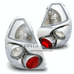 07-08 Honda Fit 3-D Style Chrome Tail Lights