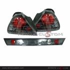 98-02 Honda Accord 2D Carbon Style Altezza Tail Lights with Center Garnish