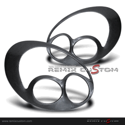 02-03 Subaru Impreza Head Light Covers Eyelids Carbon Style