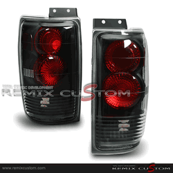 97-02 Ford Expedition Black Altezza Tail lights