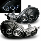 00-02 Dodge Neon Dual Halo LED Projector Headlights