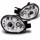 03-05 Dodge Neon Halo LED Projector Headlights - Chrome