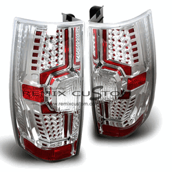 07-08 Suburban Tahoe GMC Denali Yukon LED Effect (Non-LED) Clear Tail Lights