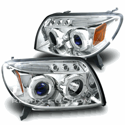 03-06 Toyota 4 Runner Halo LED Projector Headlights Chrome