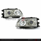 88-89 Honda CRX / Civic Halo Projector Headlights Chrome