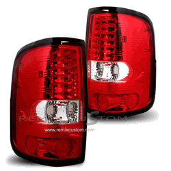 04-06 Ford F150 Style Side LED Euro Red / Clear Tail Lights