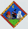 3 Halloween Trick or Treaters Needlepoint Canvas 3 Halloween Trick or Treaters Needlepoint Canvas