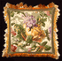 Green Floral With Poppy Needlepoint Canvas