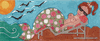 Mermaid Sunbathing Needlepoint Canvas Mermaid Sunbathing Needlepoint Canvas
