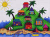 Island In The Sun Needlepoint Canvas