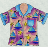 Sailboats Shirt Needlepoint Canvas