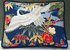 White Crane in Forest Pool Needlepoint Canvas