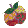 Whimsical Apple Needlepoint canvas