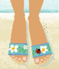 Fly Away Home Needlepoint Sandal Kit Fly Away Home Needlepoint Sandal Kit