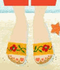 Little Red Flower Needlepint Sandal Kit Little Red Flower Needlepint Sandal Kit