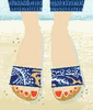 Batik Needlepoint Sandal Kit Batik Needlepoint Sandal Kit
