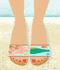 Mermaid Needlepoint Sandal Kit Mermaid Needlepoint Sandal Kit