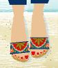 Bohemian Needlepoint Sandal Kit