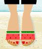 Watermelon Needlepoint Sandal Kit