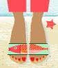 Pink Fish Needlepoint Sandal Kit Pink Fish Needlepoint Sandal Kit