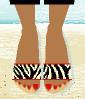 Zebra Needlepoint Sandal Kit Zebra Needlepoint Sandal Kit
