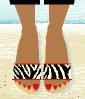 Zebra Needlepoint Sandal Kit