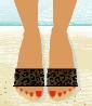 Loepard Needlepoint Sandal Kit Loepard Needlepoint Sandal Kit