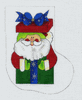 Gift Wrap Santa Mini-Stocking Needlepoint Canvas