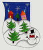 XMas in the Neighborhood Mini-Stocking Needlepoint Canvas