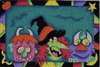 2 Monsters and a Witch Needlepoint Canvas