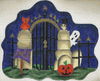 The Cemetery Gates Needlepoint Canvas The Cemetery Gates Needlepoint Canvas